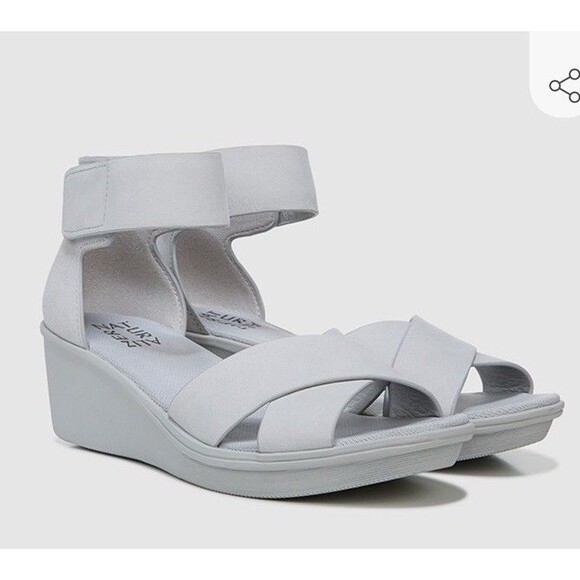Naturalizer Womens Riviera Gray Wedge Heels Sandals Shoes Sz 11 M New - Picture 2 of 16